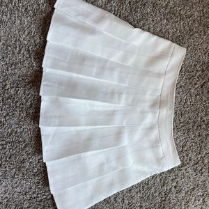 White tennis skirt